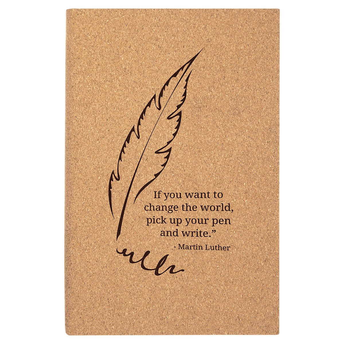 Personalized 5 1/4" X 8 1/4" Cork Journal With Lined Notepad - GFT785