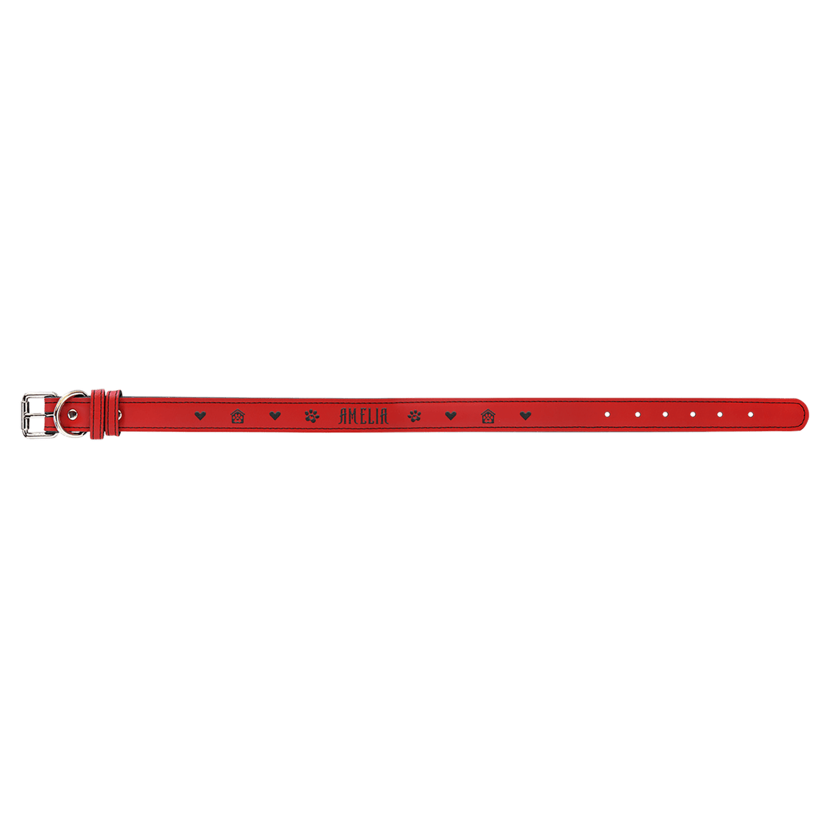 Personalized Extra Large 27" X 1 1/4" Rawhide Laserable Leatherette Dog Collar - LLC551
