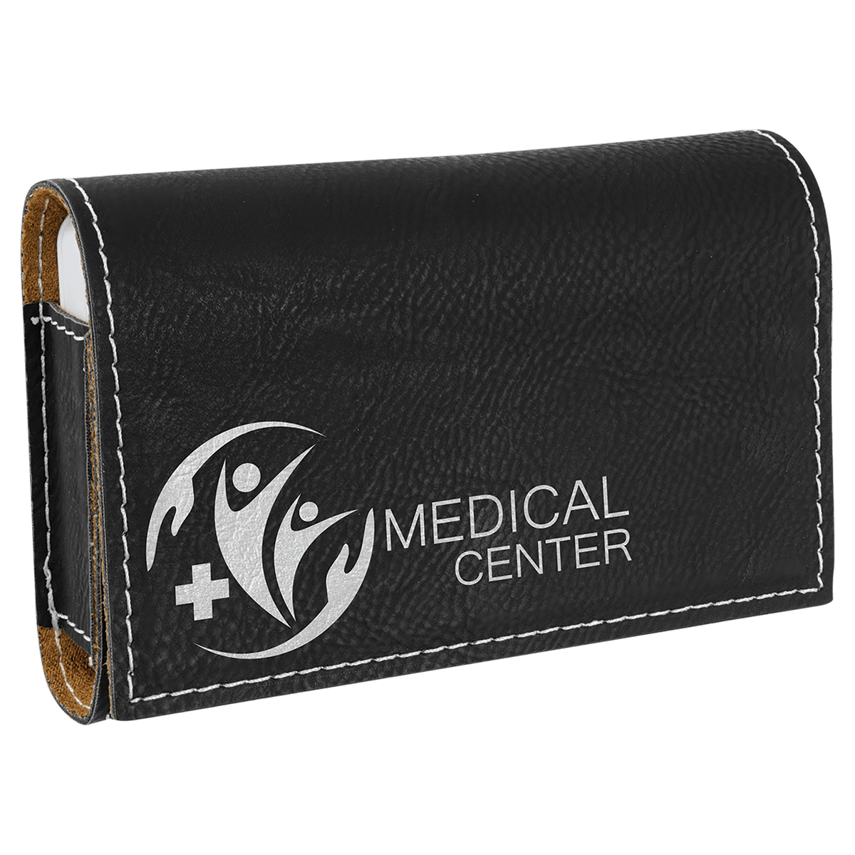 Personalized 4 3/4" X 3 1/8" Rawhide Laserable Leatherette Pill Box - GFT2422