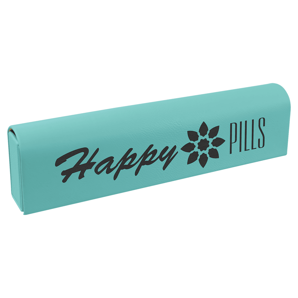 Personalized 9 3/4" X 2 1/2" Rawhide Laserable Leatherette Pill Box - GFT2438