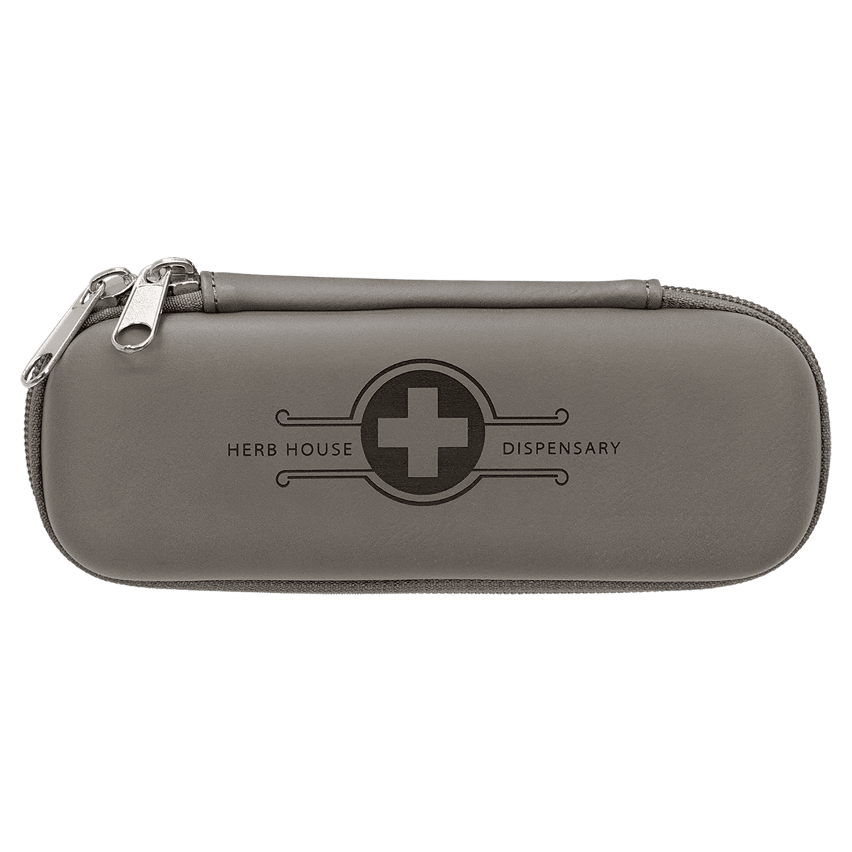 Personalized 7" X 2 1/2" X 1 3/4" Black/Silver Smoke Case - GFT2462