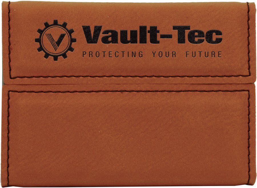 Personalized 3 3/4" X 2 3/4" Black/Gold Laserable Leatherette Hard Business Card Holder - GFT266