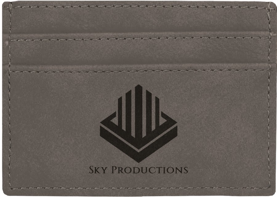 Personalized 4" X 2 3/4" Rawhide Laserable Leatherette Wallet Clip - GFT386