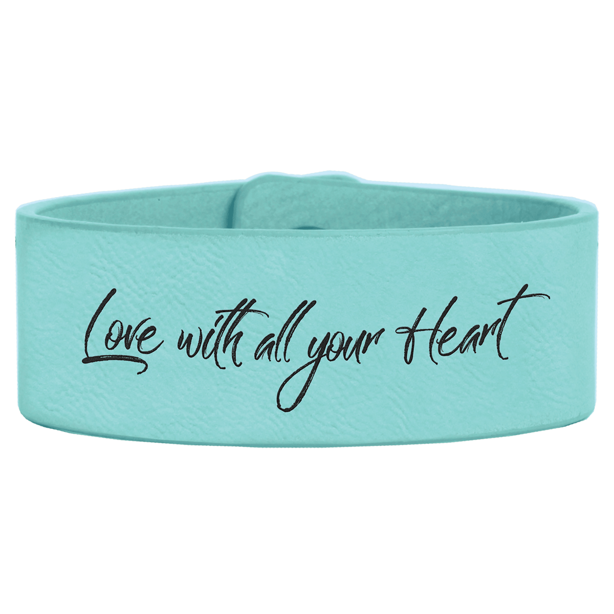 Personalized 9 1/2" X 1" Light Brown Laserable Leatherette Cuff Bracelet - GFT589