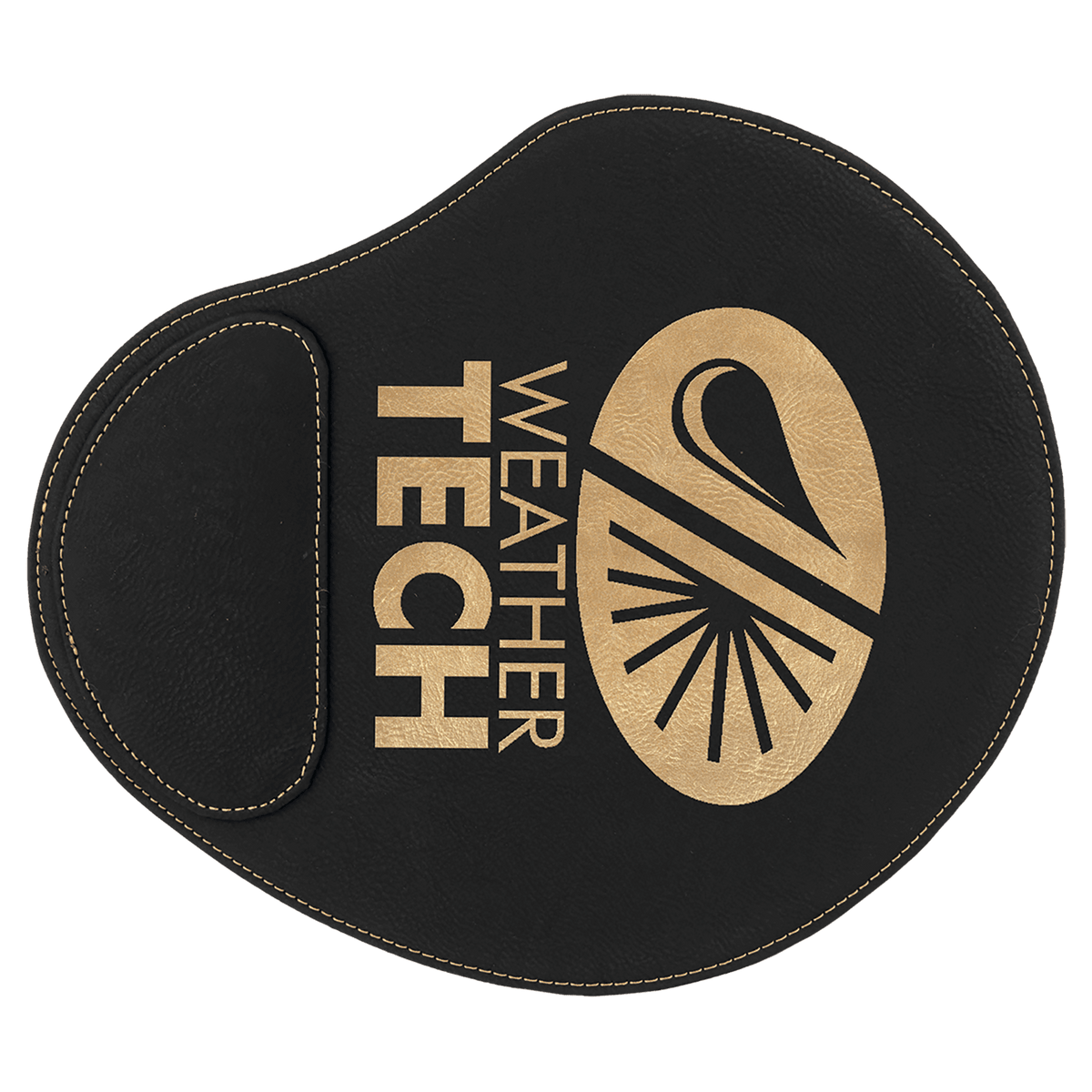 Personalized 9" X 10 1/4" Dark Brown Laserable Leatherette Mouse Pad - GFT632