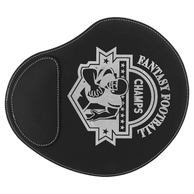 Personalized 9" X 10 1/4" Dark Brown Laserable Leatherette Mouse Pad - GFT638