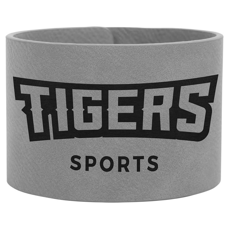 Personalized 9 1/2" X 2" Rawhide Laserable Leatherette Cuff Bracelet - GFT754
