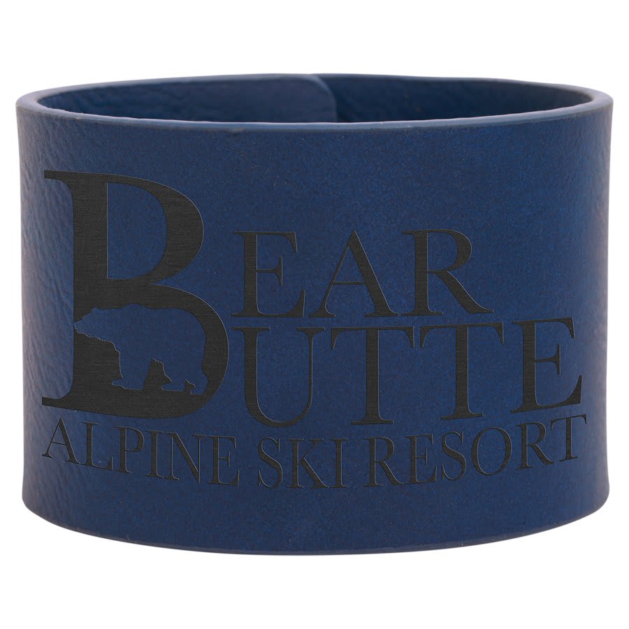 Personalized 9 1/2" X 2" Rawhide Laserable Leatherette Cuff Bracelet - GFT755