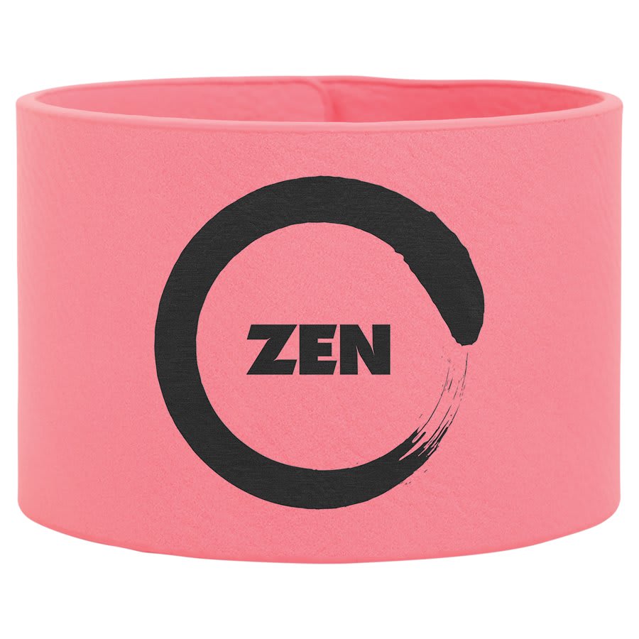 Personalized 9 1/2" X 2" Rawhide Laserable Leatherette Cuff Bracelet - GFT757