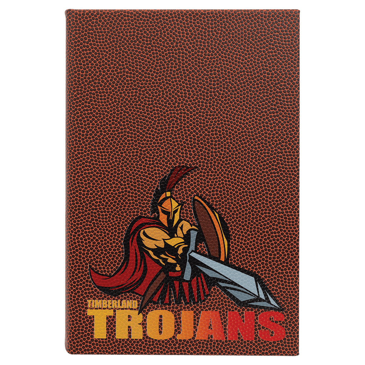 Personalized 5 1/4" X 8 1/4" Football Laserable Leatherette Journal With Lined Notepad - GFT932