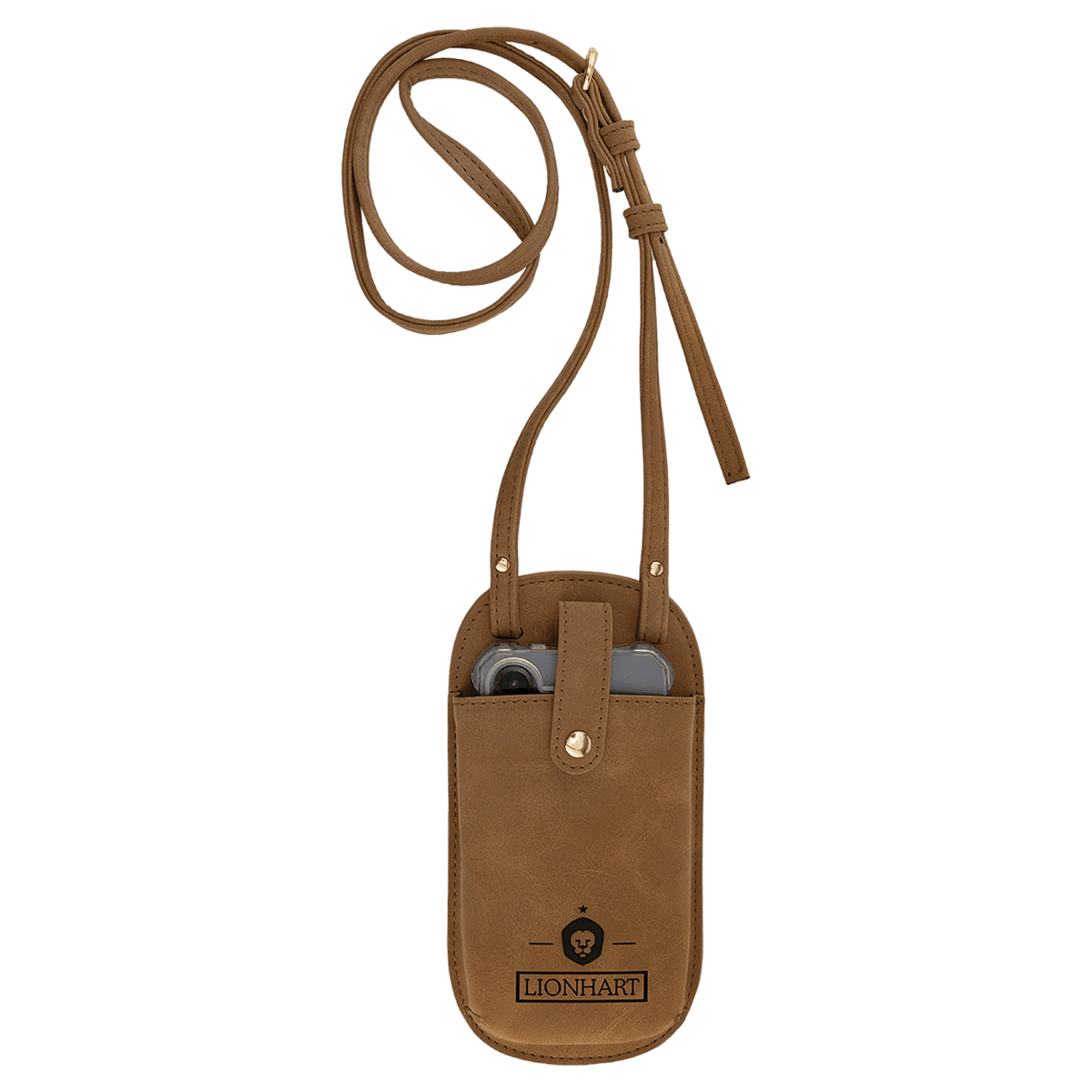 Personalized Essential Bag - Laserable Leatherette, Creekside Collection, Medium Brown - LLB174