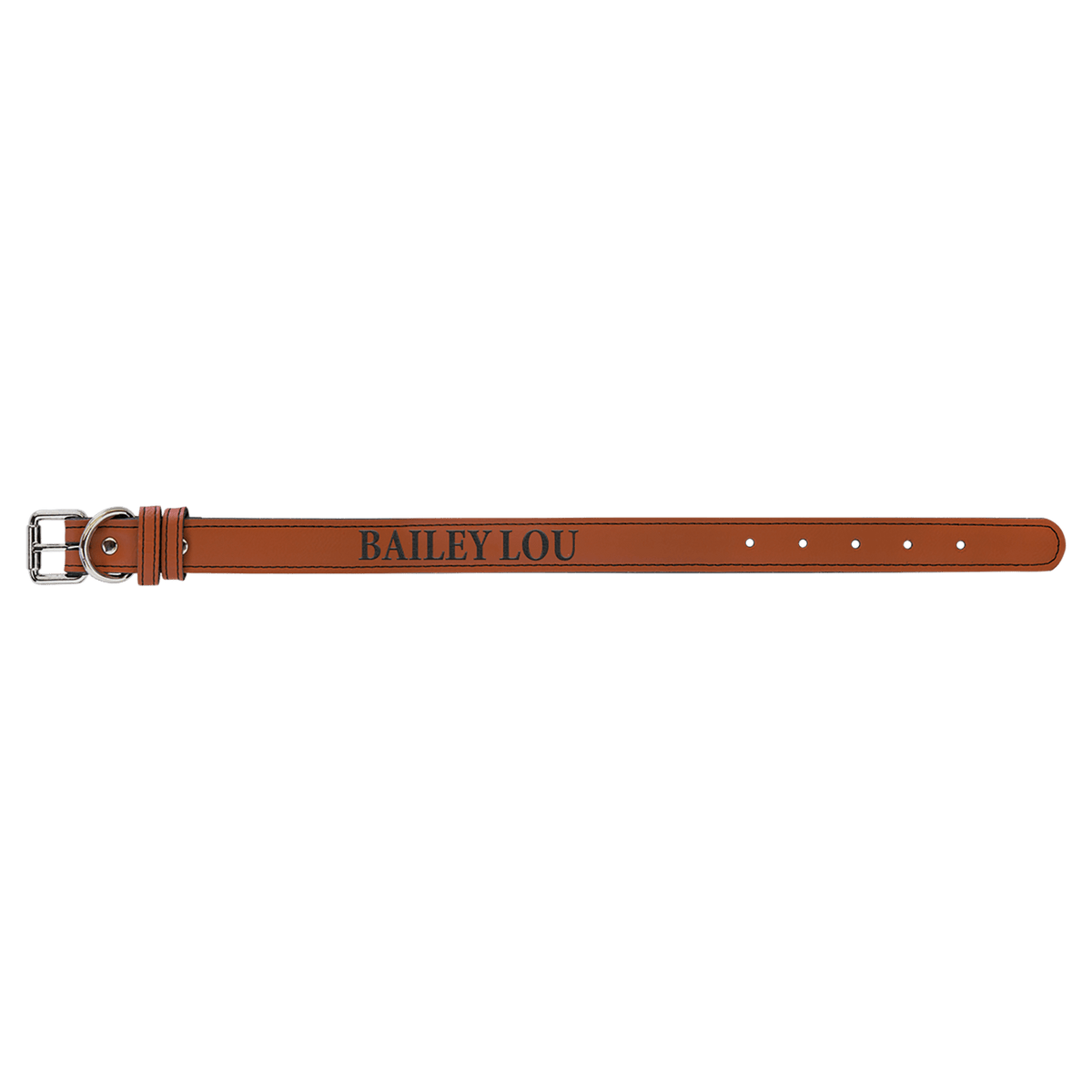 Personalized Small 15" X 3/4" Rawhide Laserable Leatherette Dog Collar - LLC500