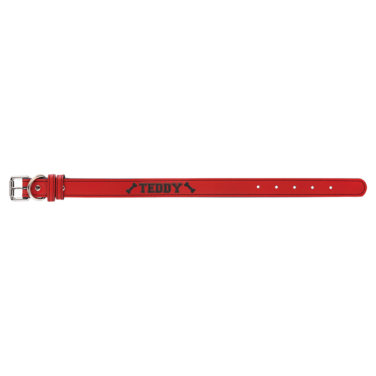 Personalized Small 15" X 3/4" Rawhide Laserable Leatherette Dog Collar - LLC506