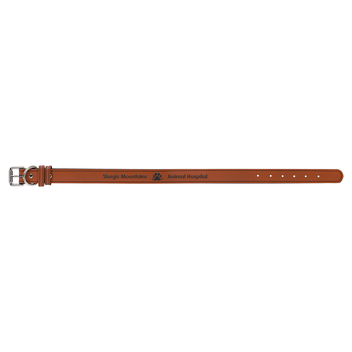 Personalized Extra Large 27" X 1 1/4" Rawhide Laserable Leatherette Dog Collar - LLC545