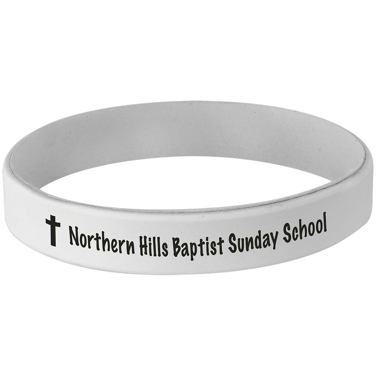 Personalized 3 3/4" Black/White Laserable Bracelet - SWB201