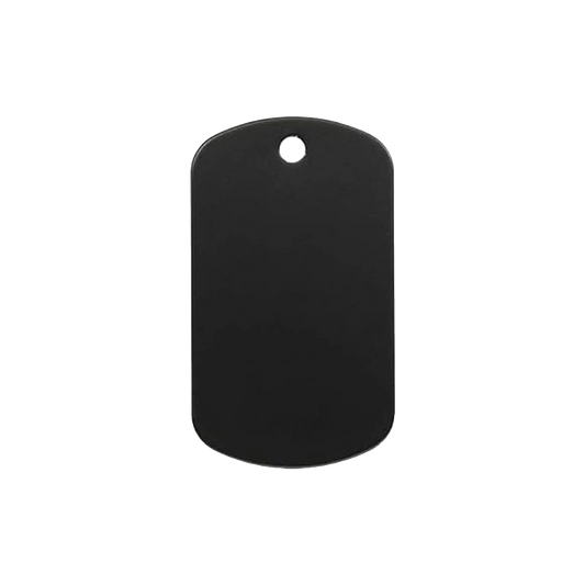 Custom EngravedBlack Dog Tag Pendant - Personalized Gift