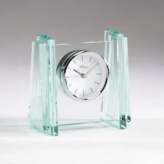 Modern Crystal Vertical engravable Desk Clock