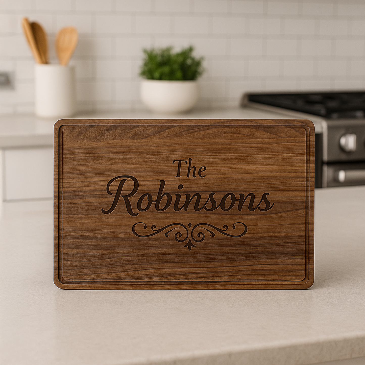 Personalized Walnut Cutting Board – Premium Engraving GFT-493