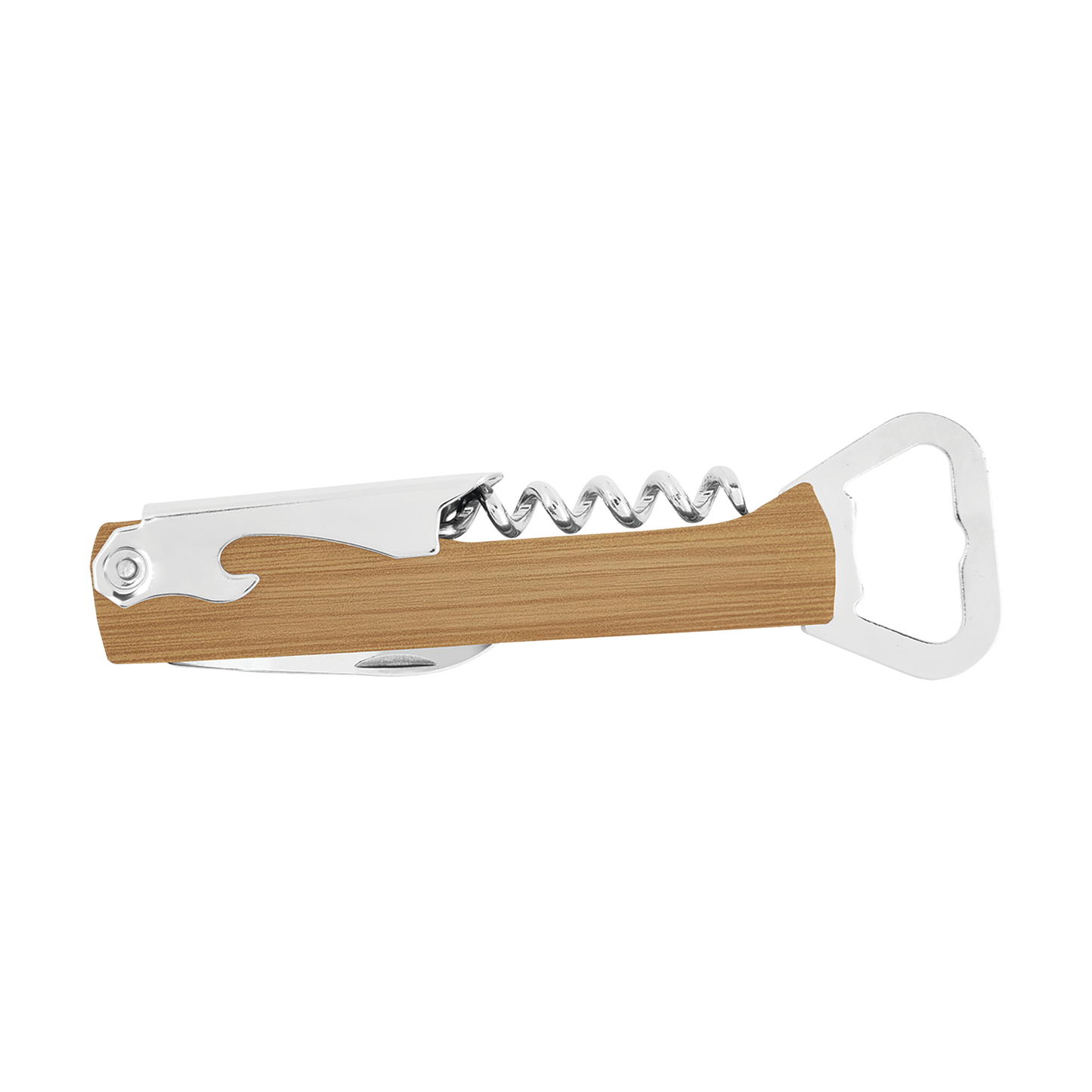 Personalized Wood-Handle Wine & Bottle Opener Multi-Tool