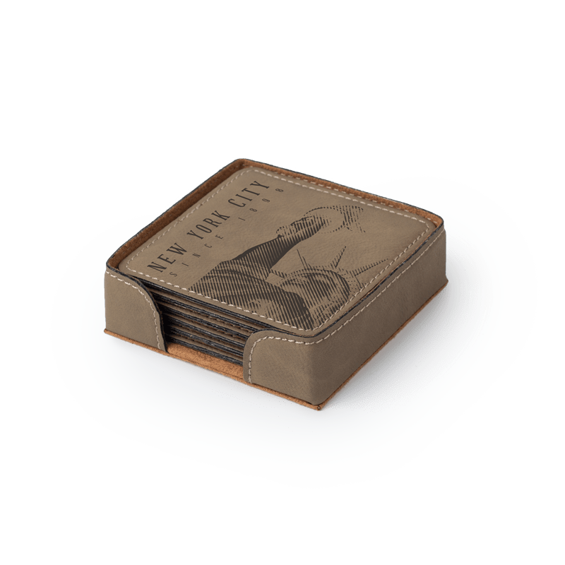 leather Saddle Collection Square Coasters: The Perfect Personalized Gift