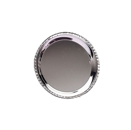 Personalized Round Chrome Wedding Celebration Tray