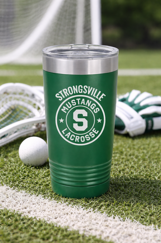 Strongsville Mustangs Lacrosse Stainless Steel Tumbler